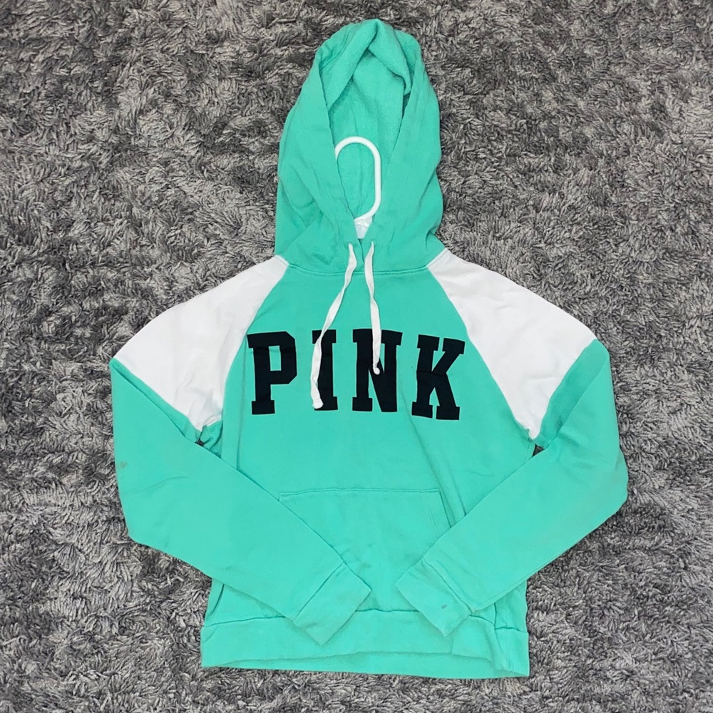 pink || teal hoodie